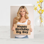 Happy birthday big boy カード (黄色い花)