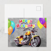 Happy birthday! biker ポストカード (正面/裏面)