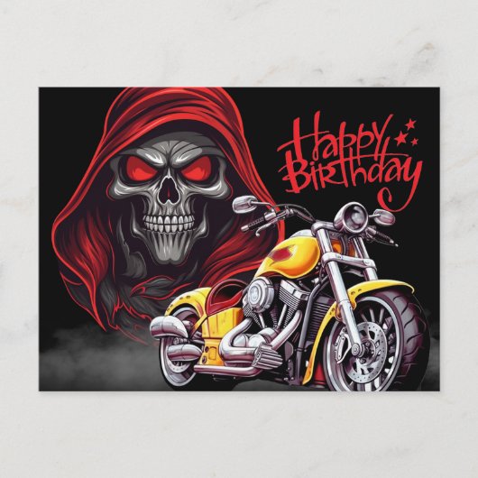 Happy birthday! biker ポストカード (正面)