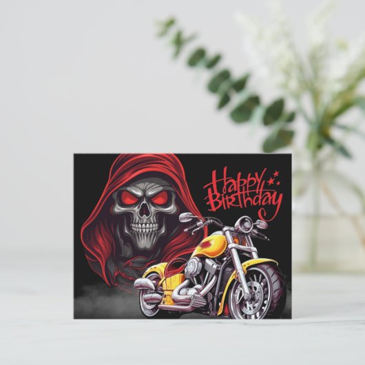 Happy birthday! biker ポストカード (スタンド正面)