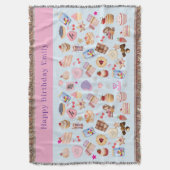 Happy Birthday Blanket  スローブランケット (正面縦)