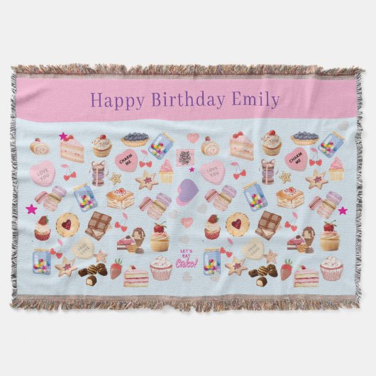 Happy Birthday Blanket  スローブランケット (正面)