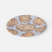 Happy Birthday Blue & Orange Pumpkin Party  ペーパープレート (アングル)