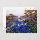 Happy Birthday - Bluebonnets at Twilight, ポストカード (正面/裏面)