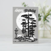 Happy Birthday Bonsai leopards 招待状 (スタンド正面)