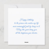 Happy birthday & bouquet of flowers  holiday card シーズンカード (裏面)