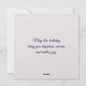 Happy birthday & bouquet of flowers holiday card シーズンカード (裏面)