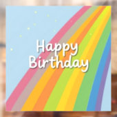 Happy Birthday Bright & Colorful Rainbow ウィンドウサイン (シート2)