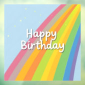 Happy Birthday Bright & Colorful Rainbow ウィンドウサイン (シート3)