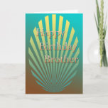 Happy Birthday Brother カード<br><div class="desc">Yellow and teal sunburst happy birthday brother  design.</div>