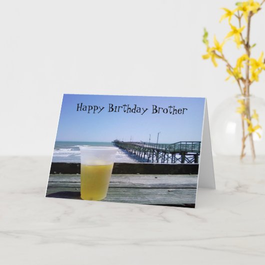 Happy Birthday Brother カード (黄色い花)