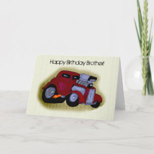 Happy Birthday Brother Car Greeting カード