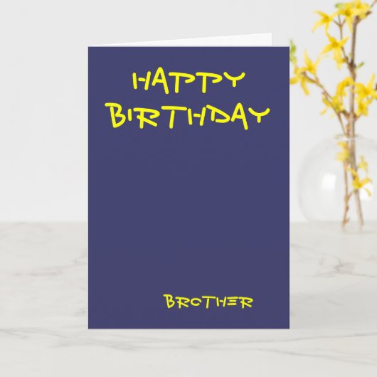 Happy birthday brother greeting cards カード (黄色い花)