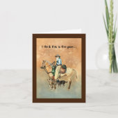 Happy Birthday Buckaroo Folded Greeting Card カード (正面)