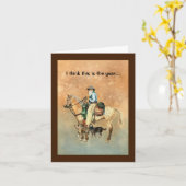 Happy Birthday Buckaroo Folded Greeting Card カード (黄色い花)