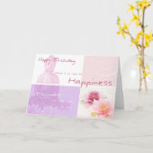 Happy Birthday Buddah カード (黄色い花)