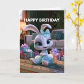 Happy Birthday Bunny Girl Card | ベイビーバンバンズ カード (黄色い花)