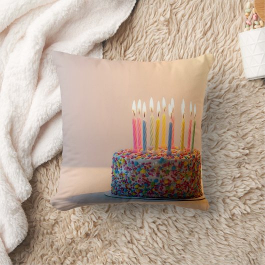 Happy Birthday cake クッション (ブランケット)