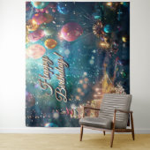 Happy Birthday Cake Balloons Party Decor タペストリー (インサイチュ)