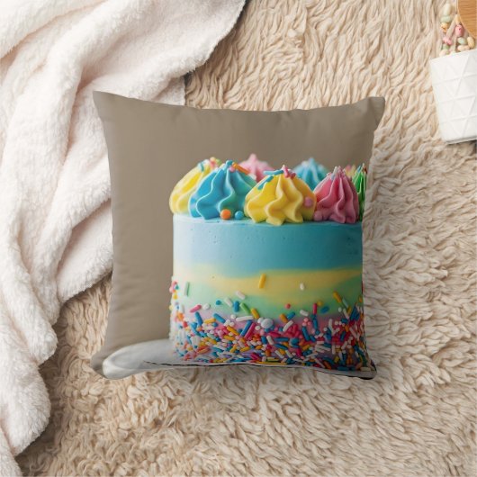 Happy Birthday cake decoration クッション (ブランケット)