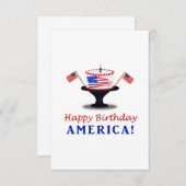 Happy Birthday Cake for America エンクロージャーカード (正面/裏面)