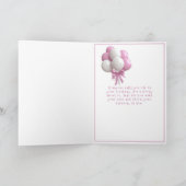 Happy Birthday Cake Pretty Pink Mauve Flowers   カード (内部)