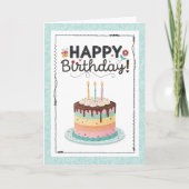 Happy Birthday Cake Sweet Treat カード (正面)