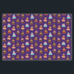 Happy Birthday Cakes 薄葉紙<br><div class="desc">A Colorful Blue Tissue Paper Of Birthday Cakes For Crafts Or Gifts</div>