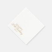 Happy Birthday calligraphy Personalized スタンダードカクテルナプキン (角)