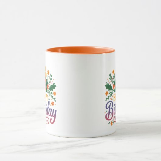 Happy Birthday Candle Combo Mug マグカップ (中央)