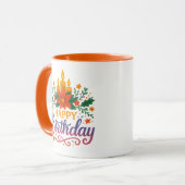 Happy Birthday Candle Combo Mug マグカップ (正面左)