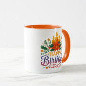 Happy Birthday Candle Combo Mug マグカップ (正面右)