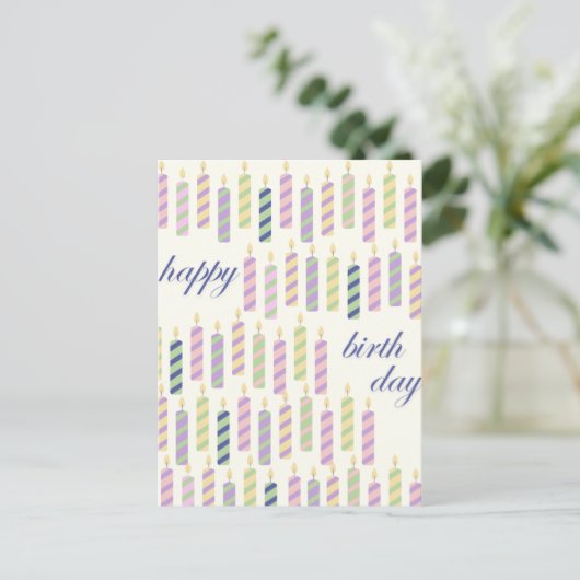 happy birthday candles ポストカード (スタンド正面)