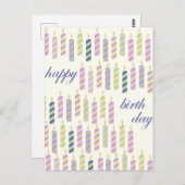 happy birthday candles ポストカード (正面/裏面)