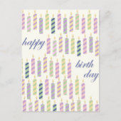 happy birthday candles ポストカード (正面)