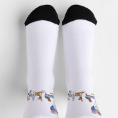 Happy Birthday Canine Dog Breeds Party ソックス (上部)