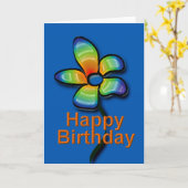 Happy Birthday card カード (黄色い花)
