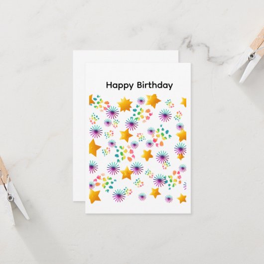 Happy Birthday Card カード (正面/裏面インサイチュ)