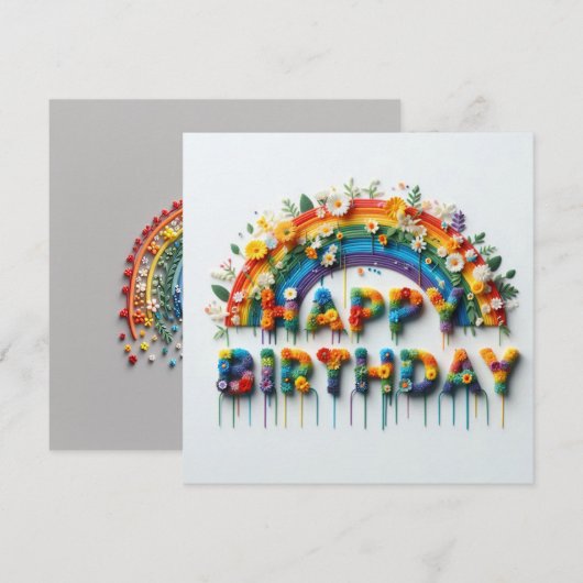 Happy Birthday Card シーズンカード (正面/裏面)