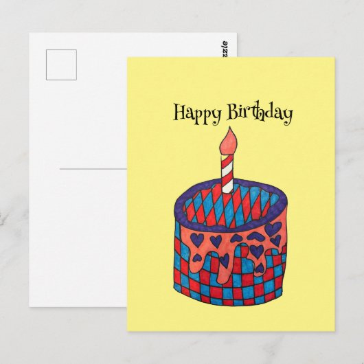 Happy Birthday Card ポストカード (正面/裏面)
