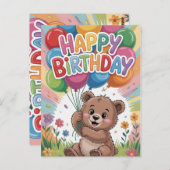 Happy birthday card ポストカード (正面/裏面)