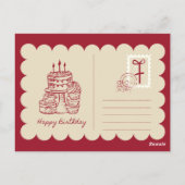 Happy Birthday Card | Birthday Greeting Card  ポストカード (裏面)