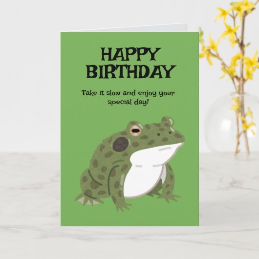 Happy Birthday Card – Cheerful & Customizable カード (黄色い花)