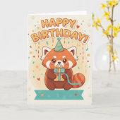 happy birthday card cute for women カード (黄色い花)