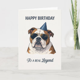 happy birthday card english bulldog カード