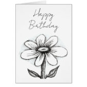 Happy Birthday card for her with daisy (正面)