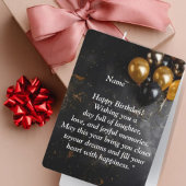  Happy Birthday Card - Joyful Wishes, Balloons & C 招待状