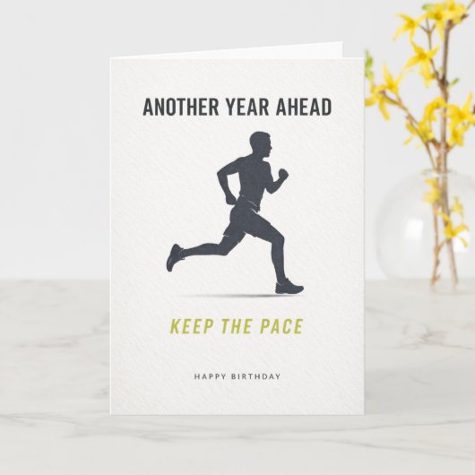 happy birthday card runner カード (黄色い花)