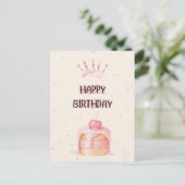 Happy Birthday Card with Cake ポストカード (スタンド正面)