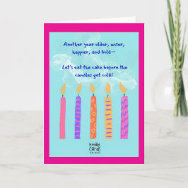 Happy Birthday Card with Candles カード